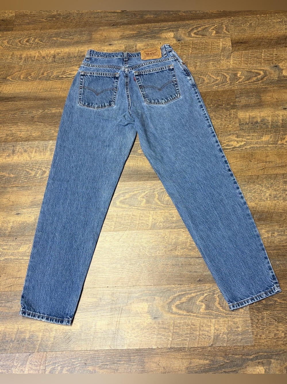 Vintage 90s Levi's 550 Jeans Relaxed Tapered Leg 10 Misses Blue USA Cotton